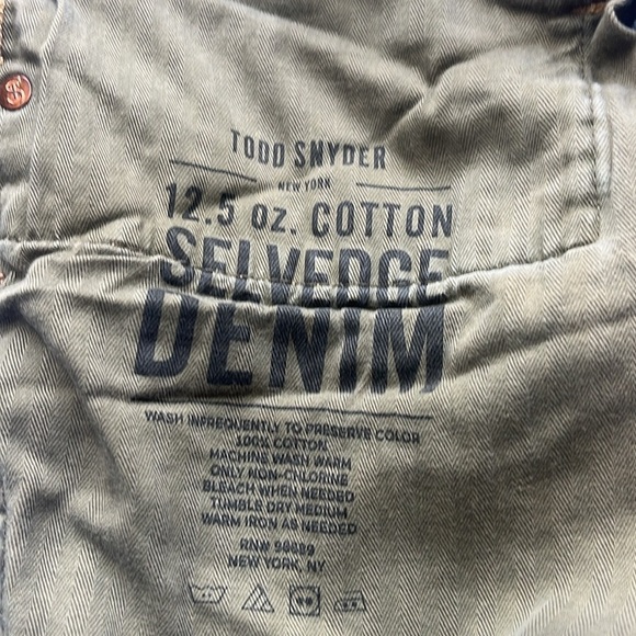 Todd Snyder | Slim Selvedge Denim Jeans 34X30 Midwash 100% Cotton - Picture 10 of 14